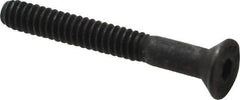 Value Collection - #10-24 UNC Hex Socket Drive, 82° Flat Screw - Alloy Steel, Black Oxide Finish, Partially Threaded, 1-1/2" OAL - USA Tool & Supply
