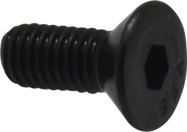Value Collection - #10-32 UNF Hex Socket Drive, 82° Flat Screw - Alloy Steel, Black Oxide Finish, Fully Threaded, 1/2" OAL - USA Tool & Supply