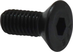 Value Collection - #10-32 UNF Hex Socket Drive, 82° Flat Screw - Alloy Steel, Black Oxide Finish, Fully Threaded, 1/2" OAL - USA Tool & Supply