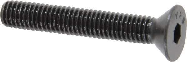 Value Collection - #10-32 UNF Hex Socket Drive, 82° Flat Screw - Alloy Steel, Black Oxide Finish, Fully Threaded, 1-1/4" OAL - USA Tool & Supply