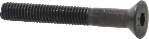 Value Collection - #10-32 UNF Hex Socket Drive, 82° Flat Screw - Alloy Steel, Black Oxide Finish, Partially Threaded, 1-1/2" OAL - USA Tool & Supply