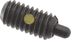 Gibraltar - 5/16-18, 5/8" Thread Length, 3/16" Plunger Projection, Steel Threaded Spring Plunger - 0.135" Max Plunger Diam, 0.5 Lb Init End Force, 4.5 Lb Final End Force - USA Tool & Supply