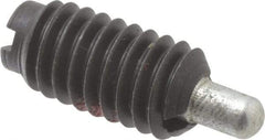 Gibraltar - 5/16-18, 5/8" Thread Length, 3/16" Plunger Projection, Steel Threaded Spring Plunger - 0.135" Max Plunger Diam, 0.5 Lb Init End Force, 4.5 Lb Final End Force - USA Tool & Supply