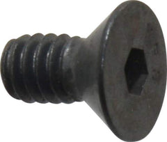 Value Collection - 1/4-20 UNC Hex Socket Drive, 82° Flat Screw - Alloy Steel, Black Oxide Finish, Fully Threaded, 1/2" OAL - USA Tool & Supply
