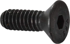 Value Collection - 1/4-20 UNC Hex Socket Drive, 82° Flat Screw - Alloy Steel, Black Oxide Finish, Fully Threaded, 3/4" OAL - USA Tool & Supply