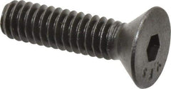Value Collection - 1/4-20 UNC Hex Socket Drive, 82° Flat Screw - Alloy Steel, Black Oxide Finish, Fully Threaded, 1" OAL - USA Tool & Supply