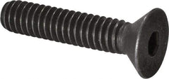 Value Collection - 1/4-20 UNC Hex Socket Drive, 82° Flat Screw - Alloy Steel, Black Oxide Finish, Fully Threaded, 1-1/4" OAL - USA Tool & Supply
