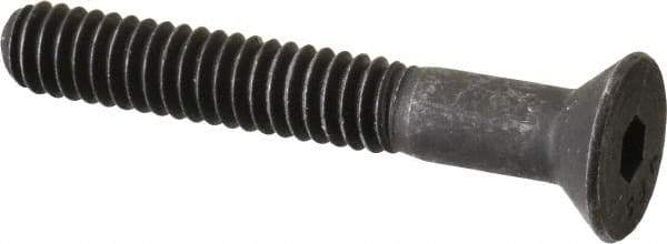 Value Collection - 1/4-20 UNC Hex Socket Drive, 82° Flat Screw - Alloy Steel, Black Oxide Finish, Fully Threaded, 1-3/4" OAL - USA Tool & Supply