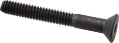 Value Collection - 1/4-20 UNC Hex Socket Drive, 82° Flat Screw - Alloy Steel, Black Oxide Finish, Partially Threaded, 2" OAL - USA Tool & Supply