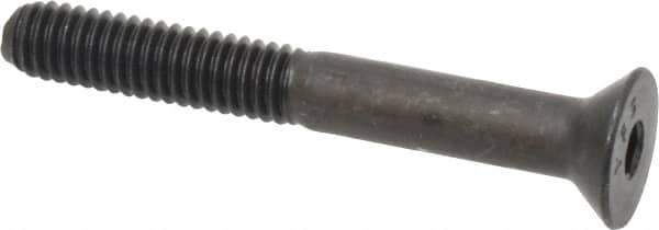 Value Collection - 5/16-18 UNC Hex Socket Drive, 82° Flat Screw - Alloy Steel, Black Oxide Finish, Partially Threaded, 2-1/2" OAL - USA Tool & Supply