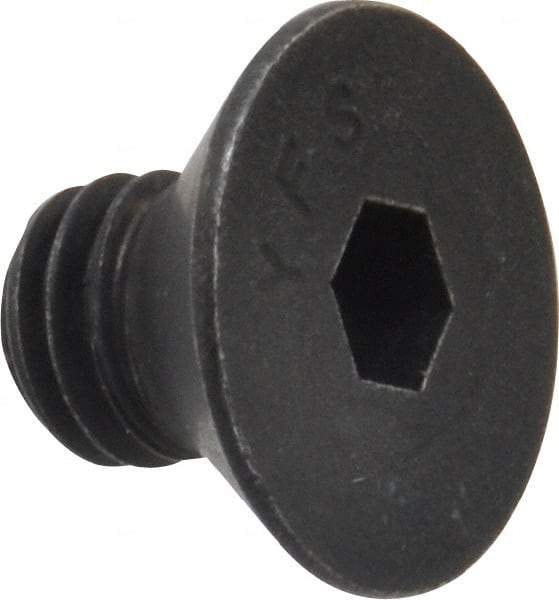 Value Collection - 3/8-16 UNC Hex Socket Drive, 82° Flat Screw - Alloy Steel, Black Oxide Finish, Fully Threaded, 1/2" OAL - USA Tool & Supply