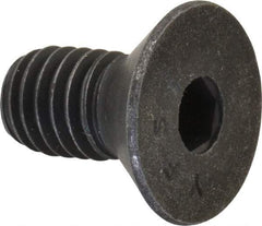 Value Collection - 3/8-16 UNC Hex Socket Drive, 82° Flat Screw - Alloy Steel, Black Oxide Finish, Fully Threaded, 3/4" OAL - USA Tool & Supply
