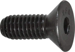 Value Collection - 3/8-16 UNC Hex Socket Drive, 82° Flat Screw - Alloy Steel, Black Oxide Finish, Fully Threaded, 1" OAL - USA Tool & Supply