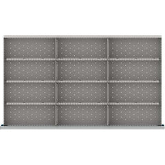 LISTA - 12-Compartment Drawer Divider Layout for 3.15" High Drawers - USA Tool & Supply