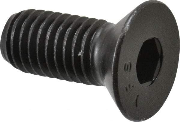 Value Collection - 1/2-13 UNC Hex Socket Drive, 82° Flat Screw - Alloy Steel, Black Oxide Finish, Fully Threaded, 1-1/4" OAL - USA Tool & Supply