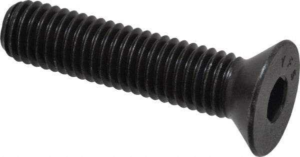 Value Collection - 1/2-13 UNC Hex Socket Drive, 82° Flat Screw - Alloy Steel, Black Oxide Finish, Fully Threaded, 2-1/4" OAL - USA Tool & Supply