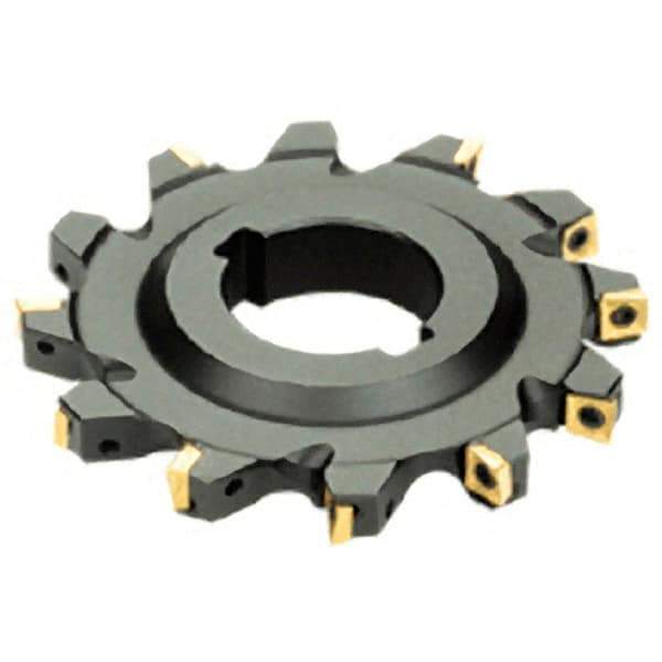 Iscar - Arbor Hole Connection, 12mm Cutting Width, 33mm Depth of Cut, 125mm Cutter Diam, 40mm Hole Diam, 12 Tooth Indexable Slotting Cutter - SDN Toolholder, Q/XPMT Insert, Right Hand Cutting Direction - USA Tool & Supply
