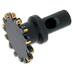 Iscar - Shank Connection, 0.37" Cutting Width, 1.3" Depth of Cut, 4" Cutter Diam, 8 Tooth Indexable Slotting Cutter - FDN-CF4 Toolholder, Q/XOMT Insert - USA Tool & Supply