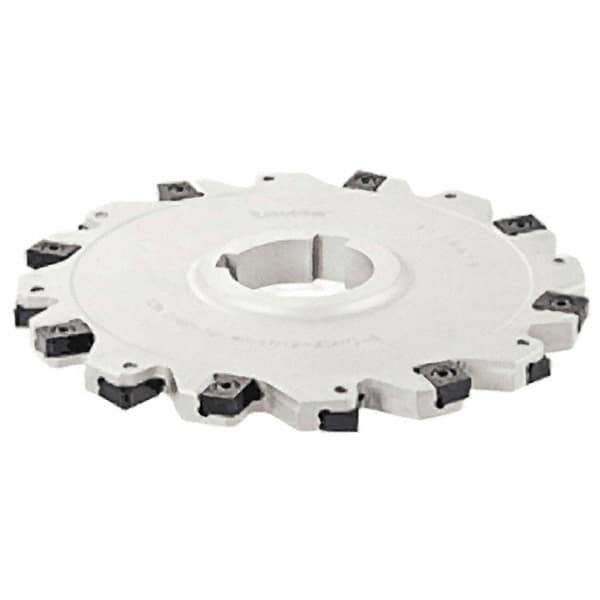 Iscar - Arbor Hole Connection, 2.38" Depth of Cut, 8" Cutter Diam, 2" Hole Diam, 10 Tooth Indexable Slotting Cutter - SDN-LN12 Toolholder, LNET Insert - USA Tool & Supply