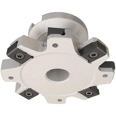 Iscar - Shell Mount B Connection, 1.41" Depth of Cut, 5" Cutter Diam, 1-1/4" Hole Diam, 6 Tooth Indexable Slotting Cutter - FDN-LN12 Toolholder, LNET Insert - USA Tool & Supply