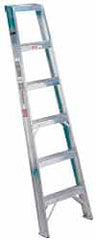 Made in USA - 8 Ft. High, Type IA Rating, Aluminum Shelf Ladder - USA Tool & Supply