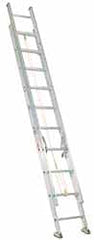 Made in USA - 40' High, Type IA Rating, Aluminum Extension Ladder - USA Tool & Supply