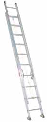 Made in USA - 40' High, Type II Rating, Aluminum Extension Ladder - USA Tool & Supply