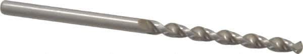 Accupro - 1/8" 130° Cobalt Jobber Drill - Bright Finish, Right Hand Cut, Parabolic Flute, Straight Shank, 2-9/16" OAL, Split Point - USA Tool & Supply