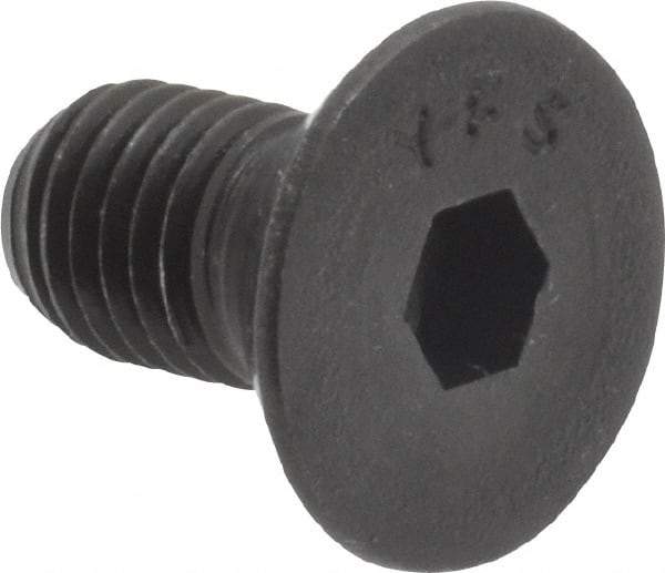 Value Collection - 1/4-28 UNF Hex Socket Drive, 82° Flat Screw - Alloy Steel, Black Oxide Finish, Fully Threaded, 1/2" OAL - USA Tool & Supply