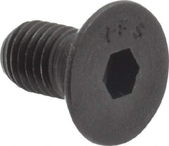 Value Collection - 1/4-28 UNF Hex Socket Drive, 82° Flat Screw - Alloy Steel, Black Oxide Finish, Fully Threaded, 1/2" OAL - USA Tool & Supply