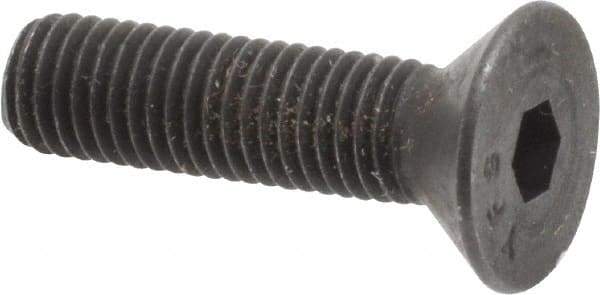 Value Collection - 1/4-28 UNF Hex Socket Drive, 82° Flat Screw - Alloy Steel, Black Oxide Finish, Fully Threaded, 1" OAL - USA Tool & Supply