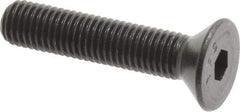 Value Collection - 1/4-28 UNF Hex Socket Drive, 82° Flat Screw - Alloy Steel, Black Oxide Finish, Fully Threaded, 1-1/4" OAL - USA Tool & Supply