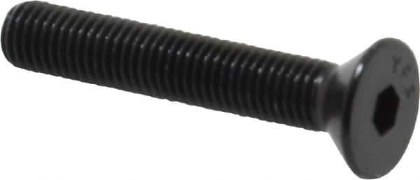 Value Collection - 1/4-28 UNF Hex Socket Drive, 82° Flat Screw - Alloy Steel, Black Oxide Finish, Fully Threaded, 1-1/2" OAL - USA Tool & Supply