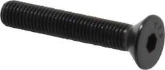 Value Collection - 1/4-28 UNF Hex Socket Drive, 82° Flat Screw - Alloy Steel, Black Oxide Finish, Fully Threaded, 1-1/2" OAL - USA Tool & Supply