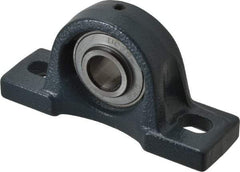 Value Collection - 3/4" ID, 2-17/32" OAW x 5" OAL x 2-17/32" OAH High Temperature Ball Bearing Pillow Block - 1,650 Lb Static Cap, 2,830 Lb Dyn Cap, 3-3/4" Btw Mnt Hole Ctrs, 1-5/16" Base-to-Ctr Ht, Cast Iron - USA Tool & Supply