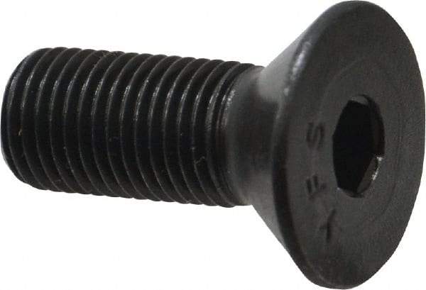 Value Collection - 3/8-24 UNF Hex Socket Drive, 82° Flat Screw - Alloy Steel, Black Oxide Finish, Fully Threaded, 1" OAL - USA Tool & Supply