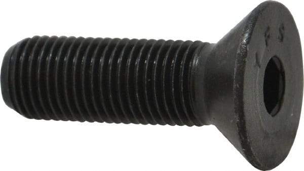 Value Collection - 3/8-24 UNF Hex Socket Drive, 82° Flat Screw - Alloy Steel, Black Oxide Finish, Fully Threaded, 1-1/4" OAL - USA Tool & Supply