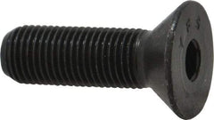 Value Collection - 3/8-24 UNF Hex Socket Drive, 82° Flat Screw - Alloy Steel, Black Oxide Finish, Fully Threaded, 1-1/4" OAL - USA Tool & Supply