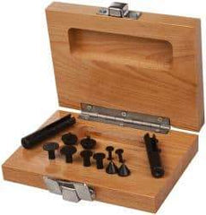 SPI - 0.06, 0.11 & 0.156" Groove Depth, Cold Rolled Steel & Wood (Case) Caliper Centerline Attachment - 0.65" Bore Depth, For Use with 6" Vernier, Dial & Digital Calipers - USA Tool & Supply