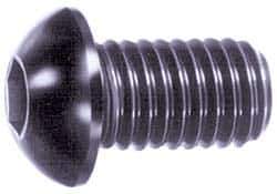 Holo-Krome - #4-40 UNC Hex Socket Drive, Button Screw - Alloy Steel, Black Oxide Finish, Fully Threaded, 3/4" Length Under Head - USA Tool & Supply