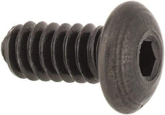 Value Collection - #4-40 UNC Hex Socket Drive, Button Screw - Alloy Steel, Black Oxide Finish, Fully Threaded, 1/4" Length Under Head - USA Tool & Supply