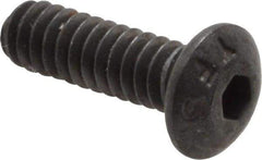 Value Collection - #4-40 UNC Hex Socket Drive, Button Screw - Alloy Steel, Black Oxide Finish, Fully Threaded, 3/8" Length Under Head - USA Tool & Supply