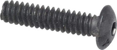 Value Collection - #4-40 UNC Hex Socket Drive, Button Screw - Alloy Steel, Black Oxide Finish, Fully Threaded, 1/2" Length Under Head - USA Tool & Supply