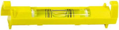 Stanley - 1 Vial, 3" Long, Plastic Line Level - 0.9" High x 3.45" Wide, Yellow - USA Tool & Supply