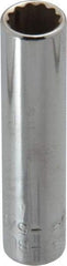 Blackhawk by Proto - 5/16", 1/4" Drive, Deep Hand Socket - 12 Points, 2" OAL, Chrome Finish - USA Tool & Supply