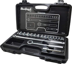 Blackhawk by Proto - 17 Piece 1/2" Drive Socket Set - 6 Points, 3/8" to 1-1/4" Range, Inch Measurement Standard - USA Tool & Supply