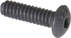 Value Collection - #6-32 UNC Hex Socket Drive, Button Screw - Alloy Steel, Black Oxide Finish, Fully Threaded, 1/2" Length Under Head - USA Tool & Supply