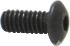Value Collection - #8-32 UNC Hex Socket Drive, Button Screw - Alloy Steel, Black Oxide Finish, Fully Threaded, 3/8" Length Under Head - USA Tool & Supply