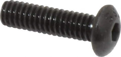 Value Collection - #8-32 UNC Hex Socket Drive, Button Screw - Alloy Steel, Black Oxide Finish, Fully Threaded, 5/8" Length Under Head - USA Tool & Supply