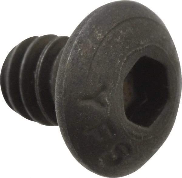 Value Collection - #10-24 UNC Hex Socket Drive, Button Screw - Alloy Steel, Black Oxide Finish, Fully Threaded, 1/4" Length Under Head - USA Tool & Supply